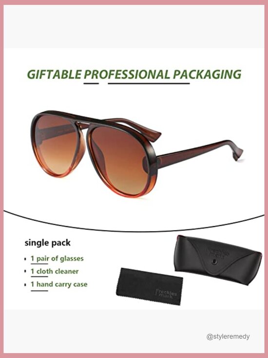 Polycarbonate Frame UV400 Protection Retro Aviator Sunglasses Unisex main image 5